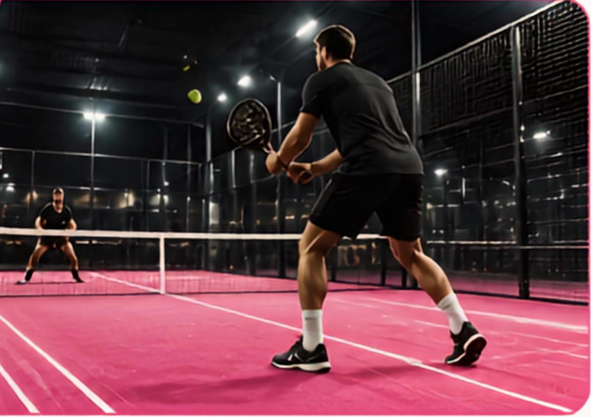 Padel Tennis Action auf dem Court